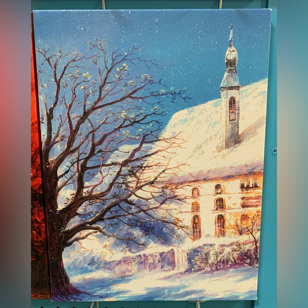 Four Change Seasons Trees Canvas Prints Wall Art for Home Decorations 16”x12” - Picture 5 of 5